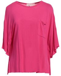 8pm - Fuchsia T-Shirt Viscose, Linen - Lyst