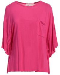 8pm - Fuchsia T-Shirt Viscose, Linen - Lyst