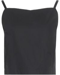 Sportmax - Poplin Zipper Crop Top - Lyst