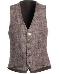 Lardini - Tailored Vest Wool, Polyester, Linen - Lyst