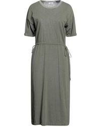 Peserico EASY - Military Midi Dress Cotton, Linen, Polyamide, Viscose, Metallic Fiber - Lyst