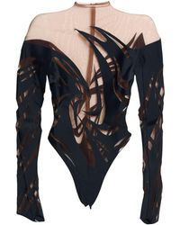 Mugler - Bodysuit Polyamide, Elastane - Lyst