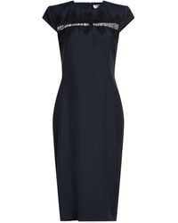 Dolce & Gabbana - Midnight Midi Dress Wool, Mohair Wool, Viscose, Polyamide - Lyst
