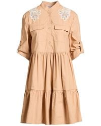 ERMANNO FIRENZE - Mini Dress Cotton, Polyamide, Polyester, Viscose - Lyst