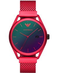 red face watches mens