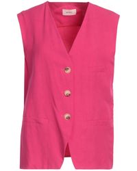 ViCOLO - Sleeveless Viscose-Linen Blazer - Lyst