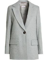 Peserico - Easy Blazer Wool, Polyester, Viscose, Polyamide, Elastane - Lyst