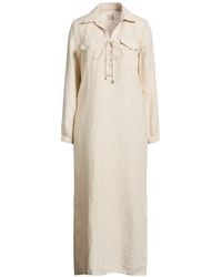 120% Lino - Maxi Dress Linen - Lyst