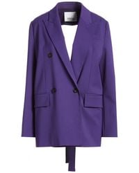 Erika Cavallini Semi Couture - Blazer Polyester, Virgin Wool, Elastane - Lyst