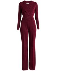 La Petite Robe Di Chiara Boni - Burgundy Jumpsuit Polyamide, Viscose, Elastane, Polyester - Lyst