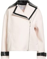 SIMONA CORSELLINI - Ivory Jacket Polyester, Viscose - Lyst