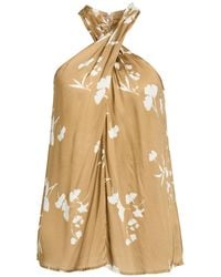 1 One - Khaki Top Viscose - Lyst
