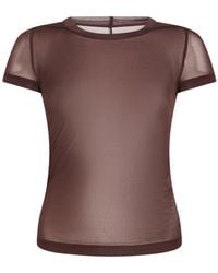 Rick Owens - Chocolate Top Cupro, Elastane - Lyst