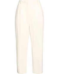 Circolo 1901 - Cream Pants Cotton, Elastane - Lyst
