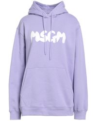 MSGM - Lilac Sweatshirt Cotton - Lyst