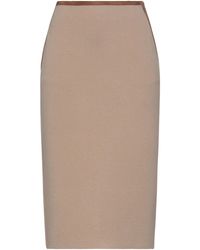 Ralph Lauren Collection Midi Skirt - Natural
