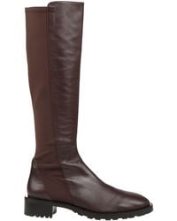 Stuart Weitzman - Dark Boot Leather, Textile Fibers - Lyst