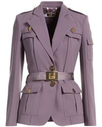 Elisabetta Franchi - Blazer Polyester, Polyamide - Lyst