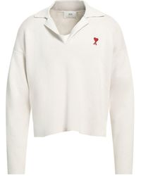 Ami Paris - Sweater Organic Cotton, Merino Wool, Polyamide, Elastane - Lyst