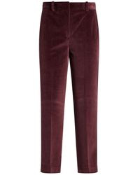 Circolo 1901 - Burgundy Pants Cotton, Polyester - Lyst