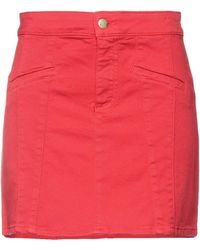 be Blumarine Denim Skirt - Red