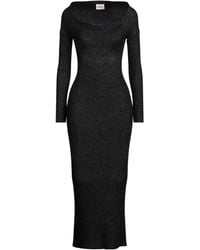 KHAITE - Midi Dress Virgin Wool, Polyester, Metallic Fiber, Polyamide, Elastane - Lyst