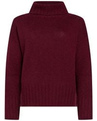 Aragona - Burgundy Turtleneck Cashmere - Lyst
