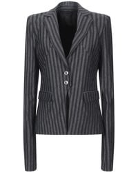 Pinko - Charcoal Blazer Virgin Wool, Polyamide, Polyester, Elastane - Lyst