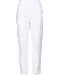 European Culture - Ivory Pants Rayon, Viscose, Cotton, Linen, Elastane - Lyst