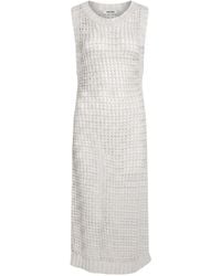Aviu - Light Midi Dress Linen, Polyurethane, Cotton, Polyester - Lyst