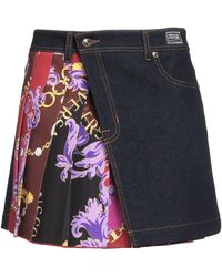 Versace Jeans Couture - Denim Skirt - Lyst