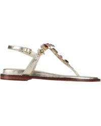 Emanuélle Vee - Platinum Thong Sandal Leather - Lyst