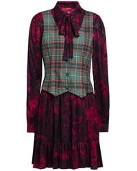 MAX&Co. - Pony Ride Mini Dress Viscose, Polyester, Virgin Wool, Elastane - Lyst