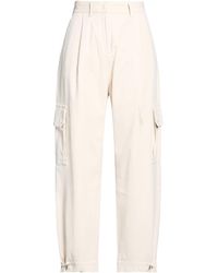 Moorer - Ivory Pants Cotton, Elastane - Lyst