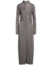 MSGM - Maxi Dress Polyamide, Metallic Fiber - Lyst
