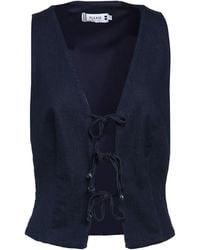 Please - Midnight Tailored Vest Cotton, Elastane - Lyst