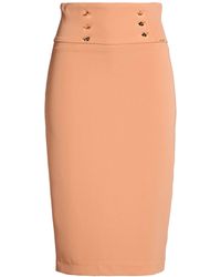 NUALY - Midi Skirt Polyester, Elastane - Lyst