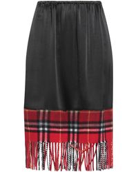 Burberry - Midi Skirt Viscose, Wool, Cashmere - Lyst