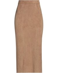 Siste's - Camel Midi Skirt Polyester, Elastane - Lyst