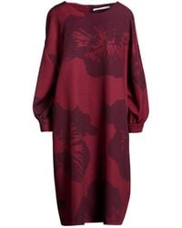 Xandres - Burgundy Midi Dress Recycled Polyester, Elastane - Lyst