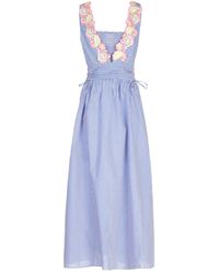 Boutique Moschino - Maxi Dress Cotton, Silk - Lyst