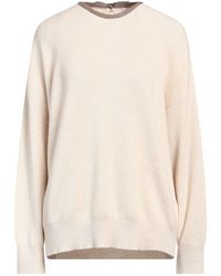 Brunello Cucinelli - Cream Sweater Cashmere, Mohair Wool, Polyamide, Wool, Brass - Lyst