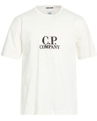 C.P. Company - Ivory T-Shirt Cotton - Lyst