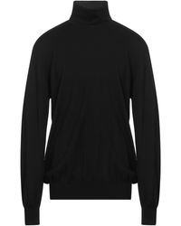 Alpha Studio - Turtleneck Merino Wool, Ovine Leather - Lyst