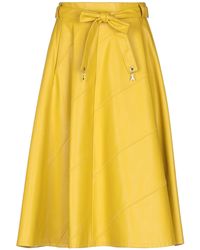 Patrizia Pepe Falda a media pierna - Amarillo