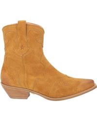 CURIOSITÉ - Camel Ankle Boots Leather - Lyst