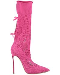Casadei Knee Boots - Pink
