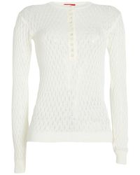 MAX&Co. - Ivory Sweater Viscose, Polyamide - Lyst