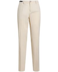 Paul & Shark - Ivory Pants Modal, Cotton, Elastane - Lyst