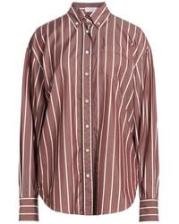 Brunello Cucinelli - Burgundy Shirt Cotton, Silk - Lyst